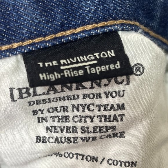 BLANK NYC The Rivington High-Rise Tapered Distressed Jeans sz 31 - Picture 10 of 14